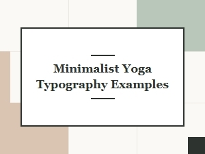 Minimalist Yoga Typography Examples for a Clean Aesthetic